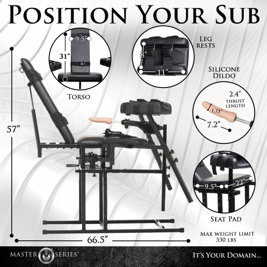 Leg Spreader Obidience Chair With Sex Machine