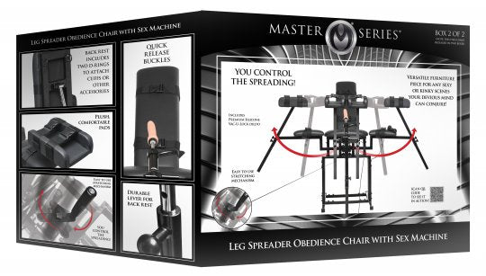 Leg Spreader Obidience Chair With Sex Machine