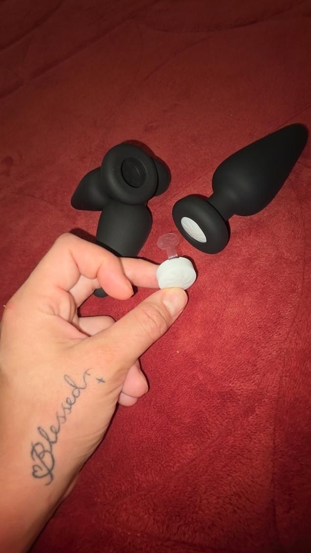 Light Up Silicone Anal Plug - Black