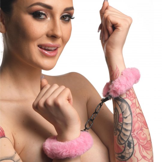 Cuffed in Furry Handcuffs